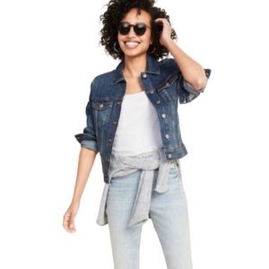 Arizona Jean Co. Dark Wash Denim Jean Jacket Womens Juniors Size M